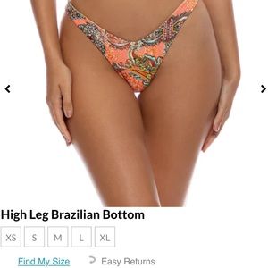 Brand new Luli Fama seashell jewell bikini bottoms